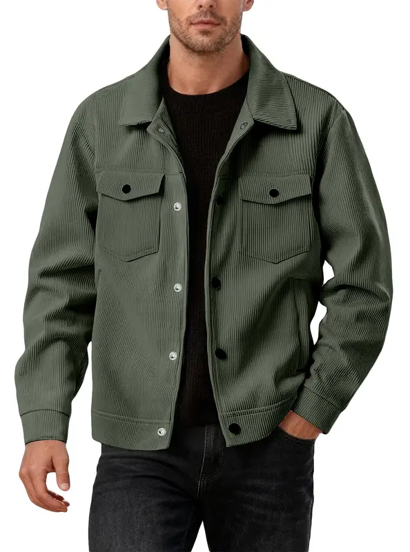 Sportliche Freizeitjacke mit Revers für Herren