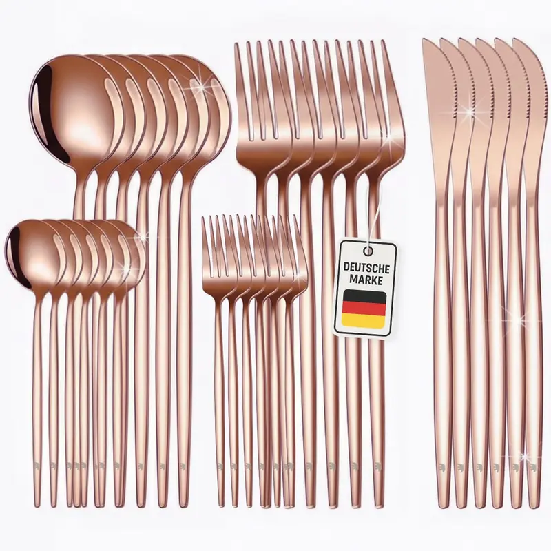 Spülmaschinenfestes Tafelbesteck-Set, Rosa