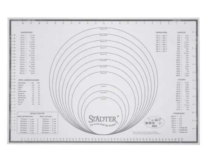 STÄDTER Silikon-Unterlage Profi Maxi 60x40 cm weiss