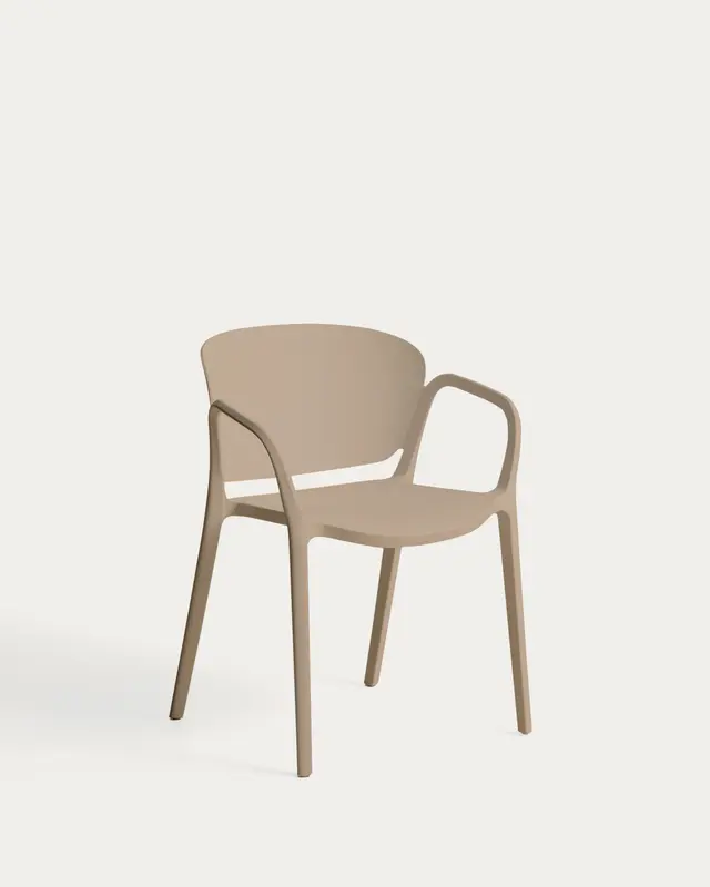 Stapelstuhl Ania in beige, zu 100 % für die Outdoor-Verwendung geeignet