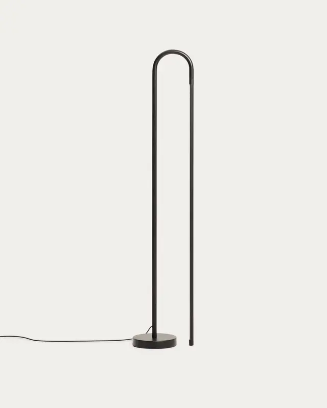 Stehlampe Bow aus schwarzem Aluminium