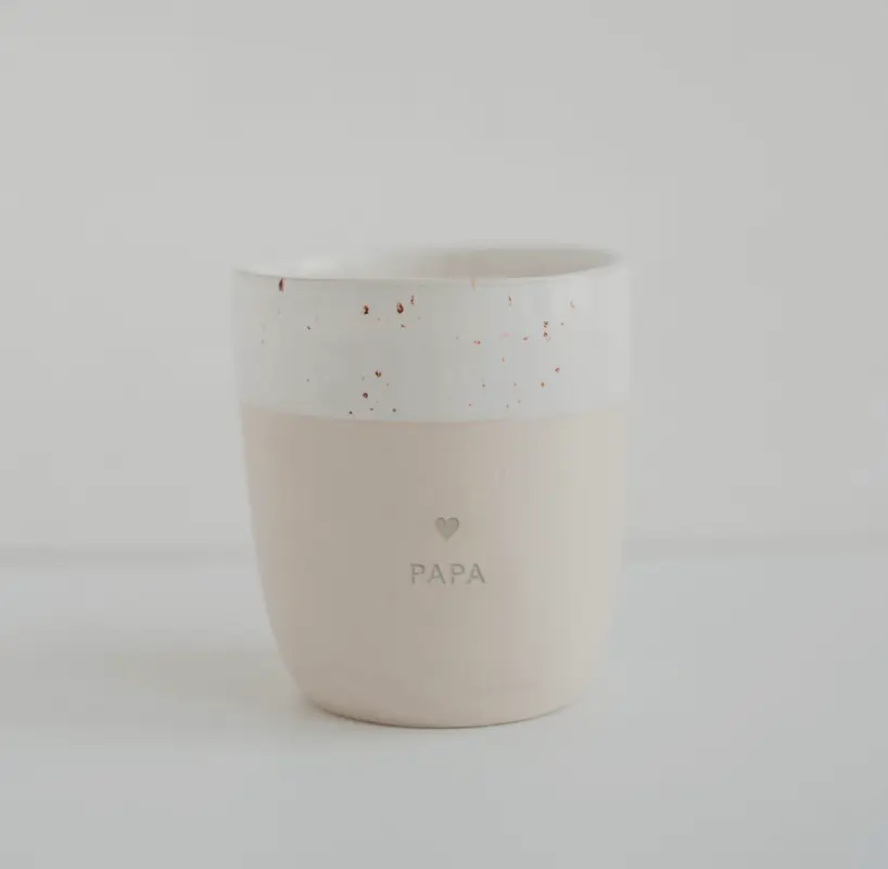 Steingut Becher "Papa"