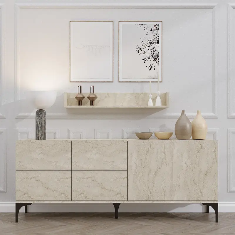 Stella High-Sideboard - Travertin