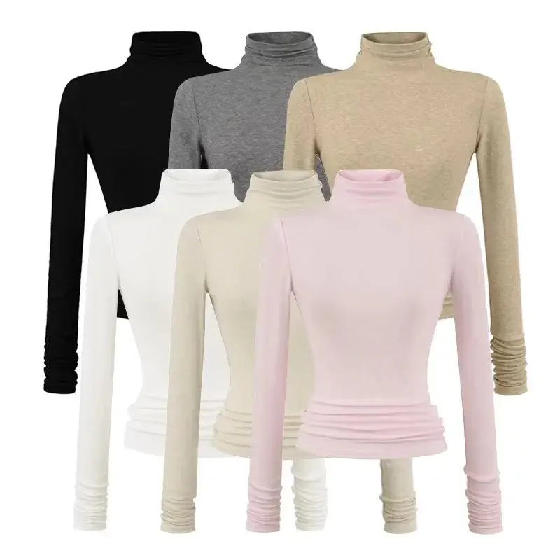 Stretch-Rollkragen-Shirt für Damen