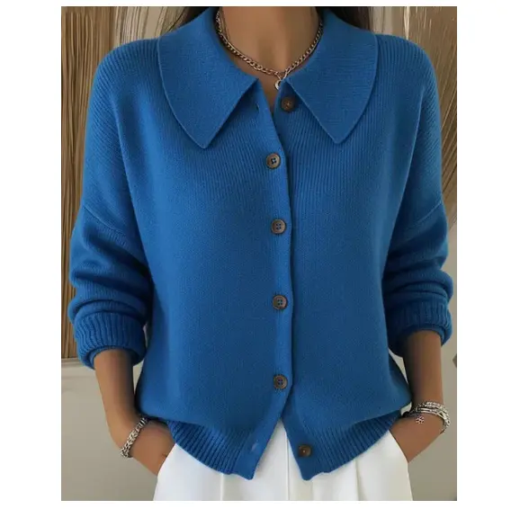 Strick-Cardigan mit Knöpfen im 3D-Look
