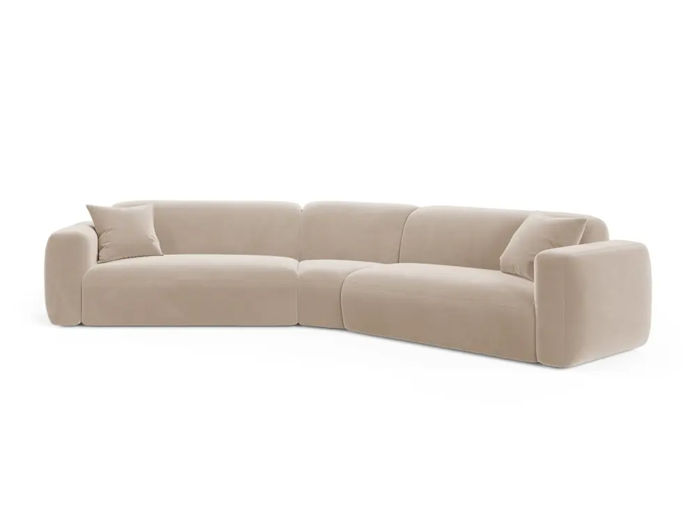 Strino Velour Modular Symmetrical Ecksofa 3 Sitzer