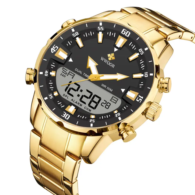 Stylische Herren-Armbanduhr mit Leuchtzifferblatt