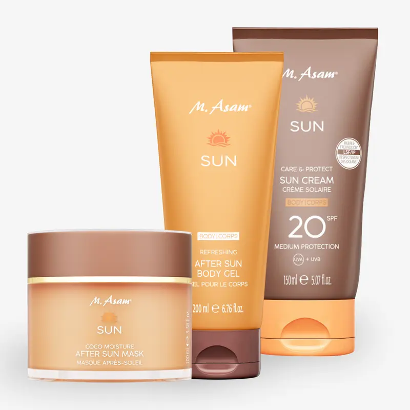 SUN Pflegeset mit LSF 20 – Schutz & After-Sun Set – 3-teilig