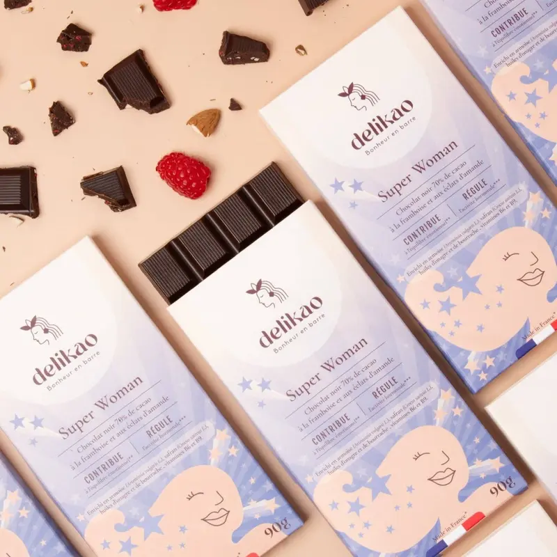 Super Woman – Dunkle Schokolade 70 % mit Safran & Kräutern