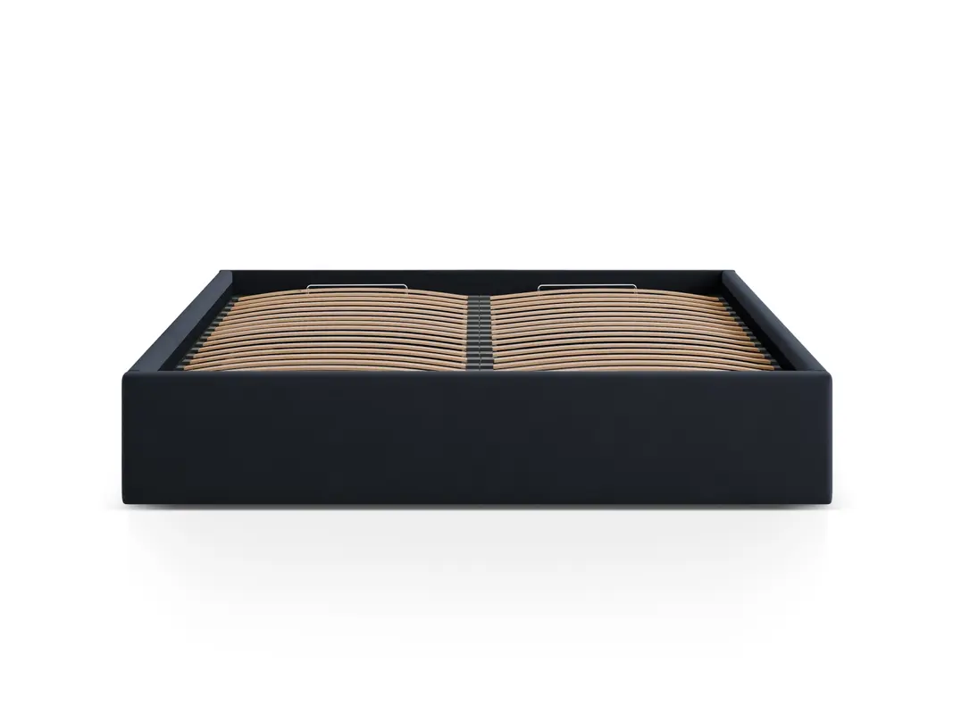 Susan Velour Bett mit Stauraum