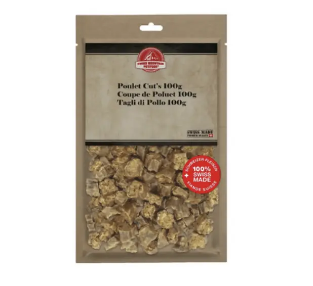 Swiss Mountain Petfood Poulet Cut's 100gr