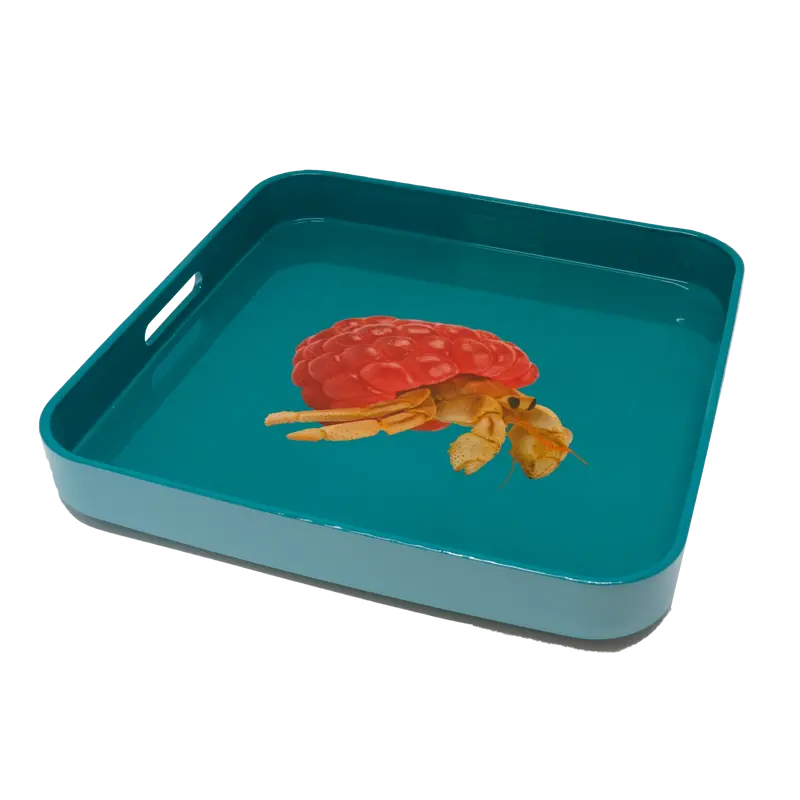 Tablett quadratisch 34x34cm Krebs