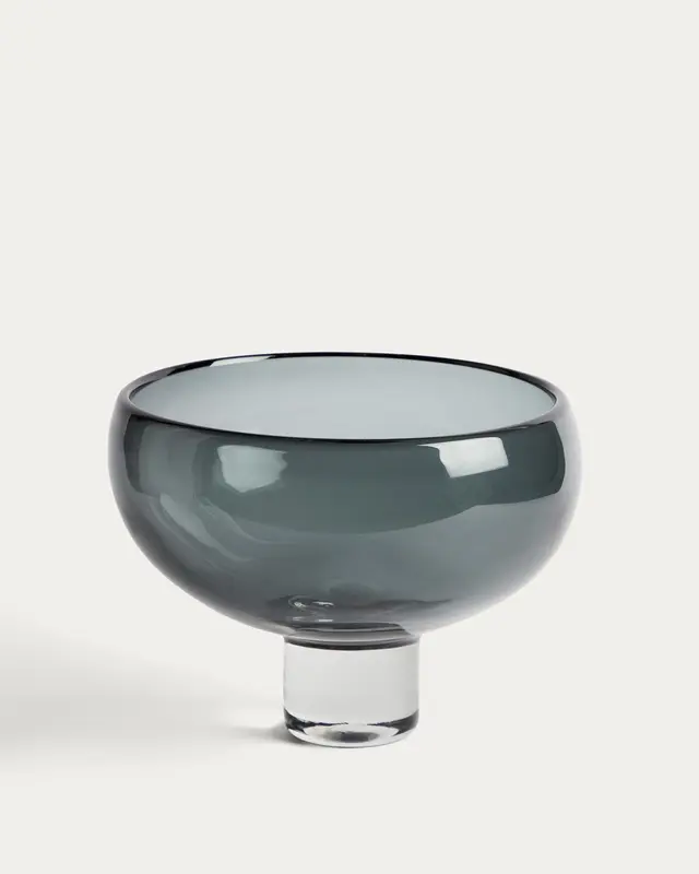 Tafelaufsatz Sirau aus grauem Glas Ø 29,8 cm