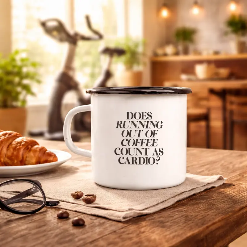 Tasse aus Emaille / Cardio