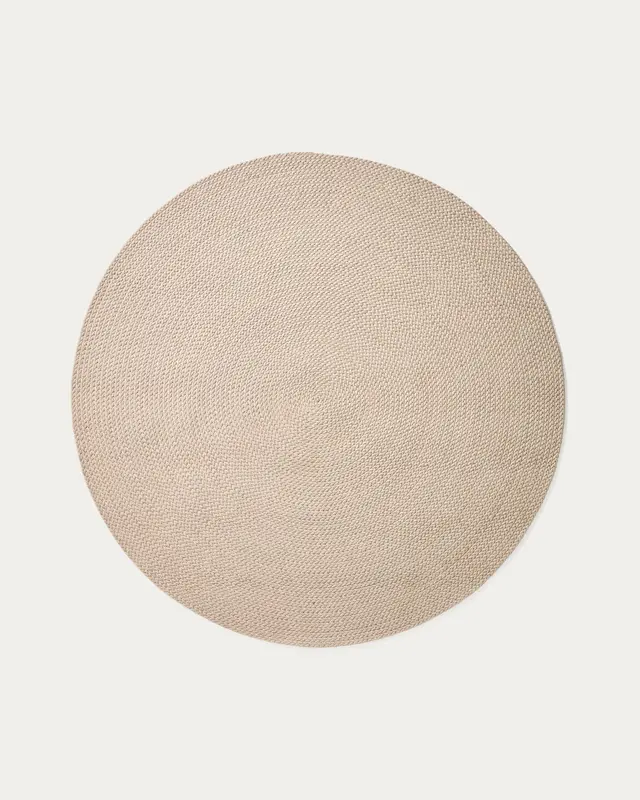 Teppich Despas aus Synthetikfaser écru Ø 150 cm