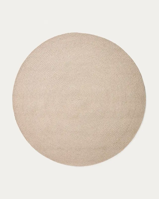 Teppich Despas aus Synthetikfaser écru Ø 200 cm