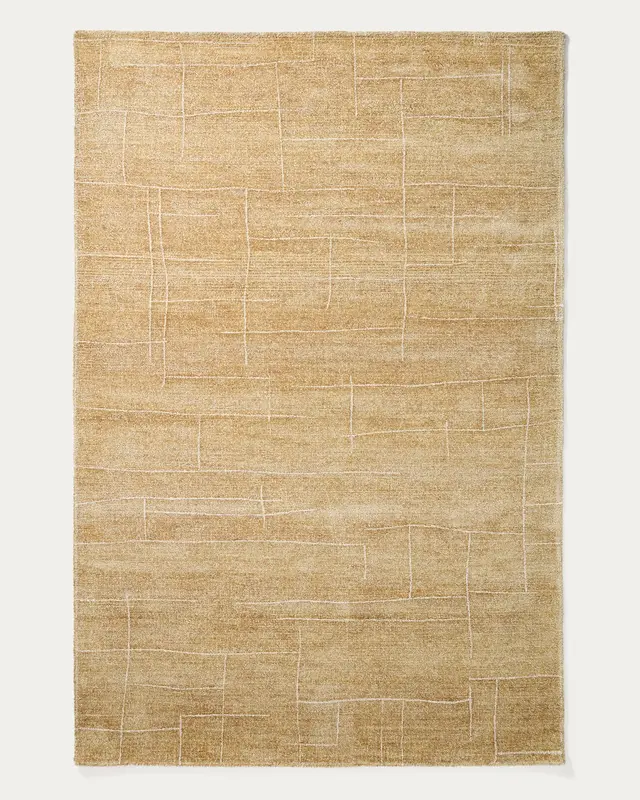 Teppich Eloda aus Wolle und Viskose in Senf 200 x 300 cm