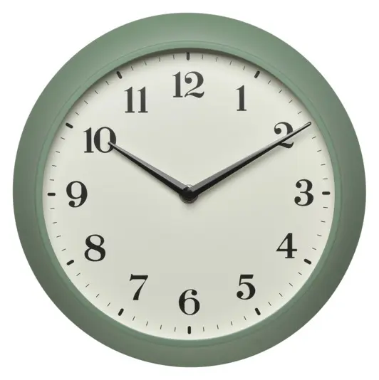 TFA Funk-Wanduhr Retro Look grün