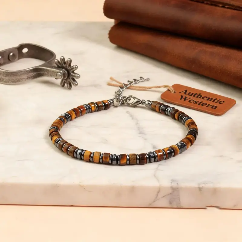 Tigerauge-Armband «Savana» – Naturstein doppelreihig