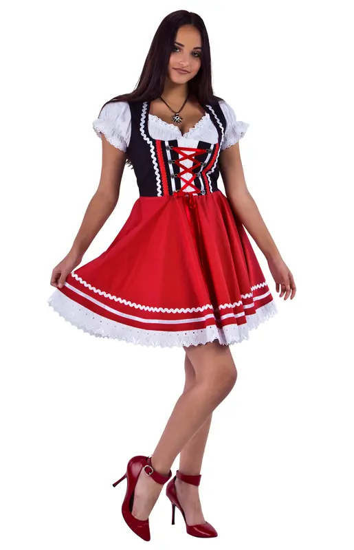 Tirolerdirndl schwarz/rot