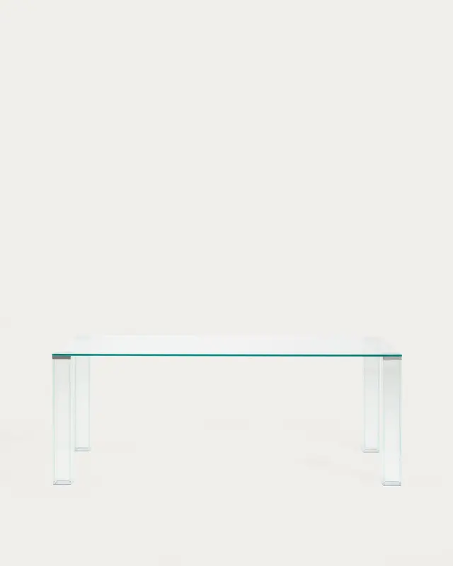 Tisch Adularia aus durchsichtigem Einscheiben-Sicherheitsglas, 200 x 100 cm