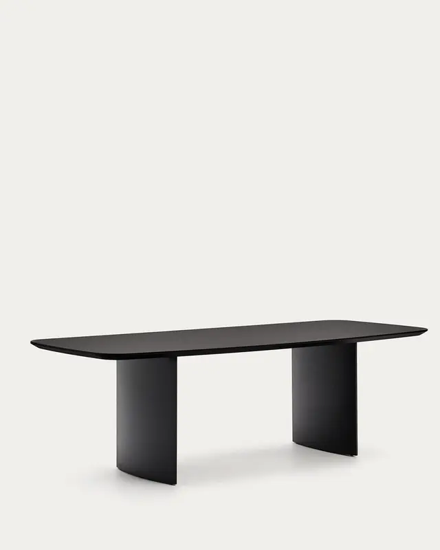 Tisch Litto aus schwarz lackiertem MDF 240 x 100 cm
