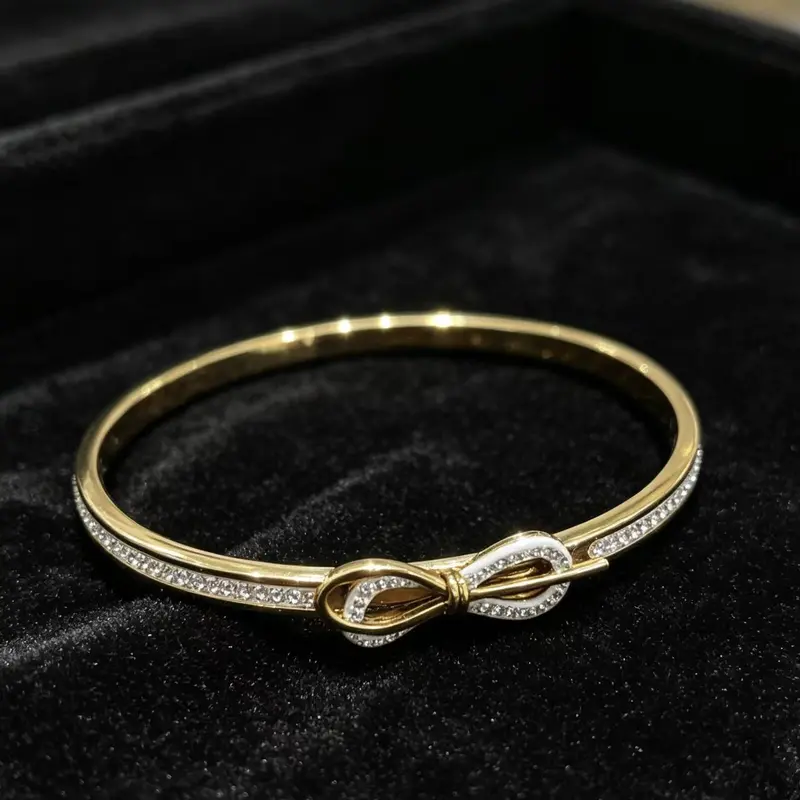 Titan-Stahl Armband mit Schleife