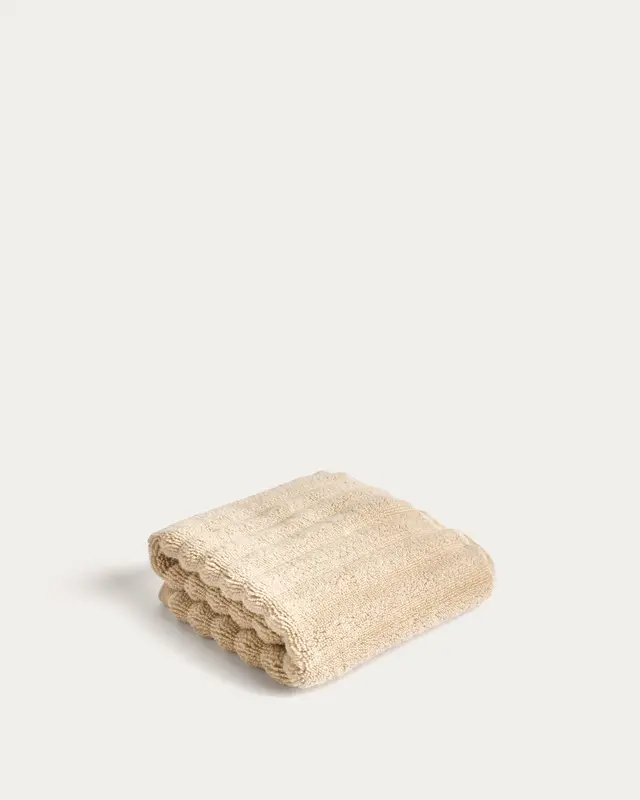 Toilettenhandtuch Navira aus 100 % Baumwolle, beige, 30 x 50 cm