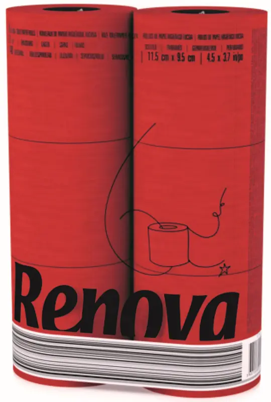 Toilettenpapier 6 Rollen rot