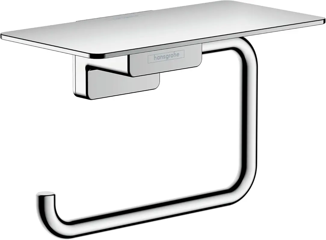 Toilettenpapierhalter mit Ablage, Chrom mit Ablage
