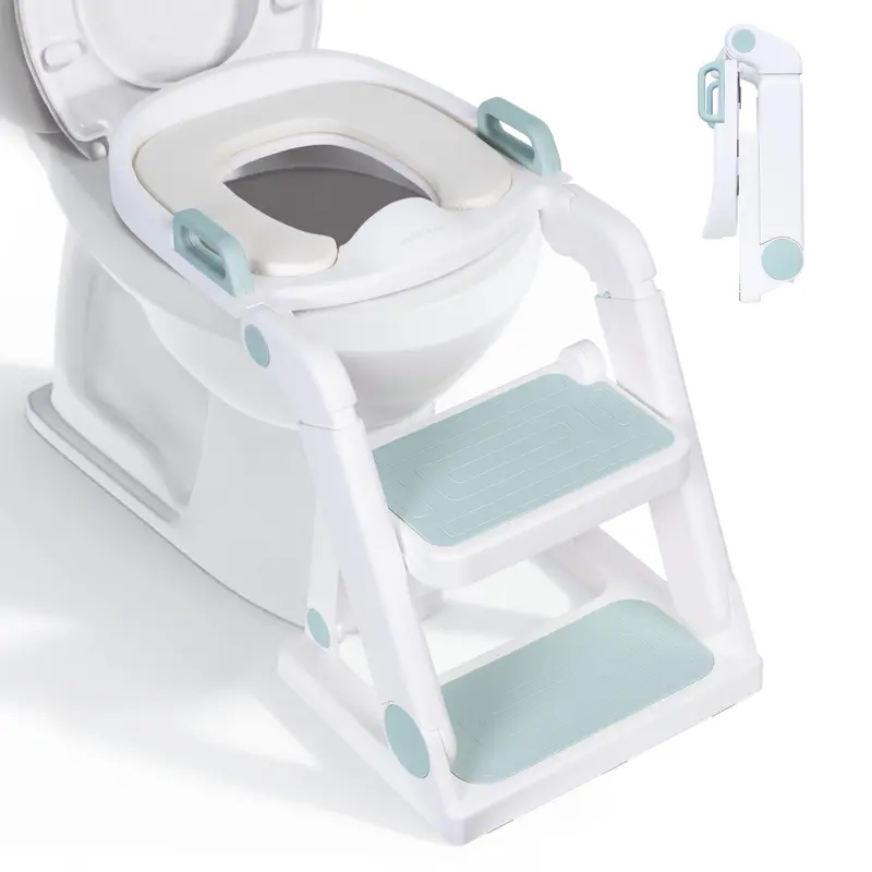 Toilettensitz mit Treppe für Kinder, Blau