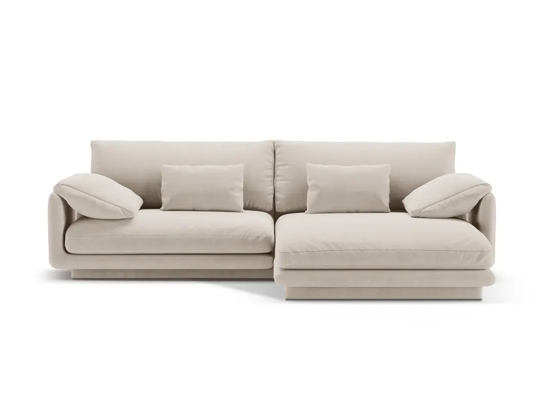 Torino Velour Ecksofa rechts 4 Sitzer