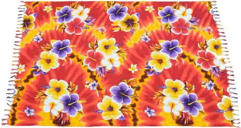 TR-20 Hawaii Orange Lunghi Sarong Tuch 160x115cm
