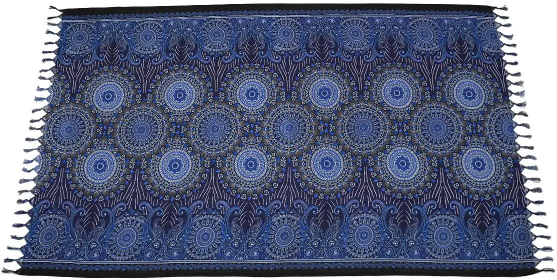 TR-511 XL Mandala Blau Lunghi Sarong Tuch 190x115cm