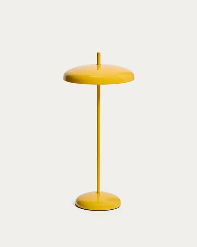 Tragbare Tischlampe Porte aus gelbem Aluminium