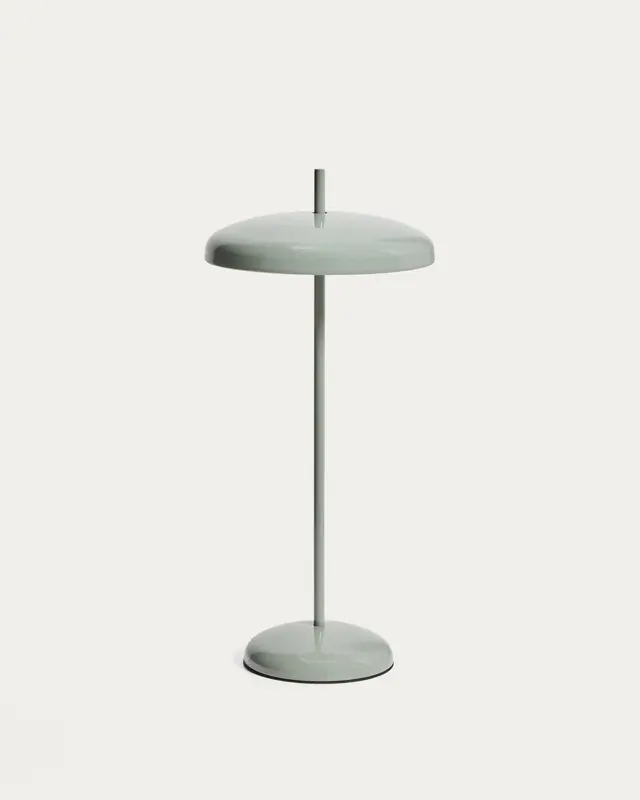 Tragbare Tischlampe Porte aus hellgrünem Metall