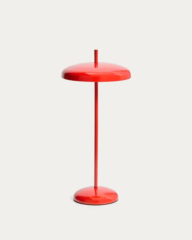 Tragbare Tischlampe Porte aus rotem Aluminium