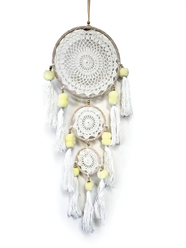 Traumfänger Dream Catcher Häkelquasten aus Naturholz