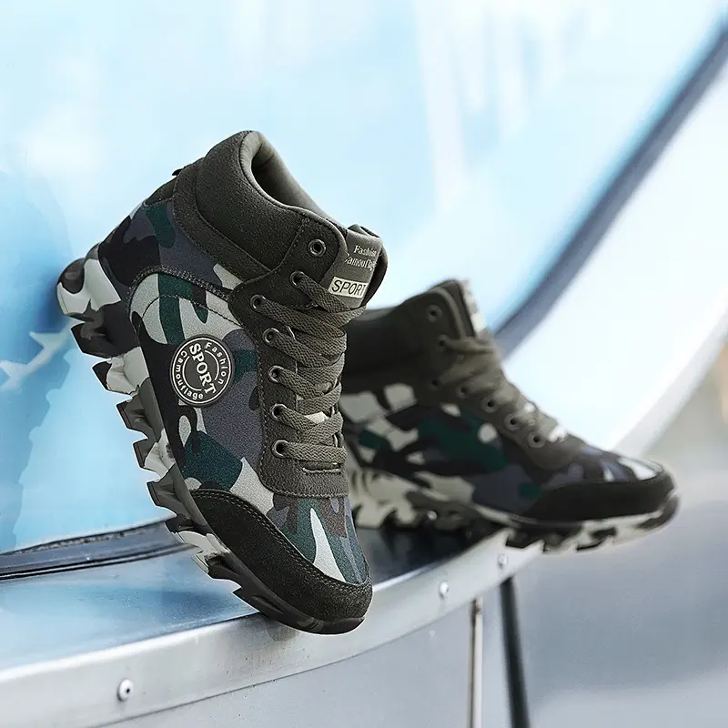 Trendige Camouflage Plateau-Sneakers für Damen