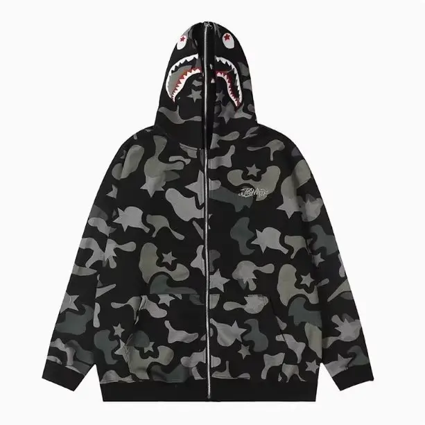 Trendiger Loose-Fit Dual-Zip Cardigan Hoodie