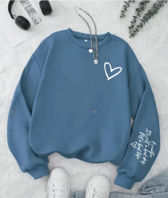 Trendiges Rundhals-Sweatshirt für Damen