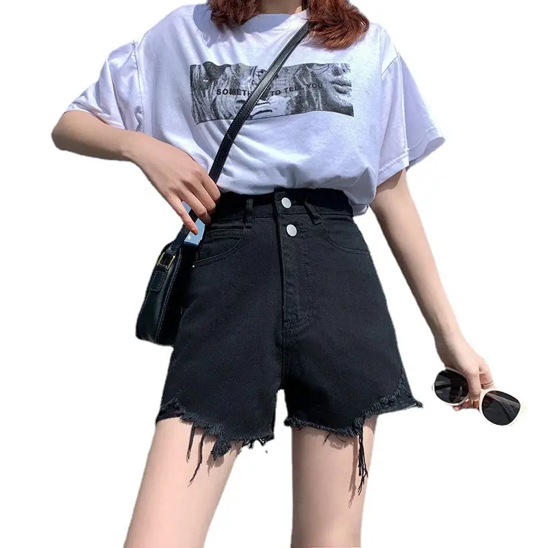 Trendy Ripped Denim Shorts