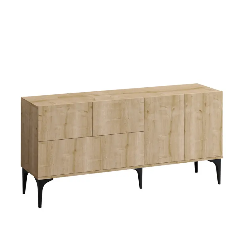 Tress High-Sideboard - Eiche Schwarz