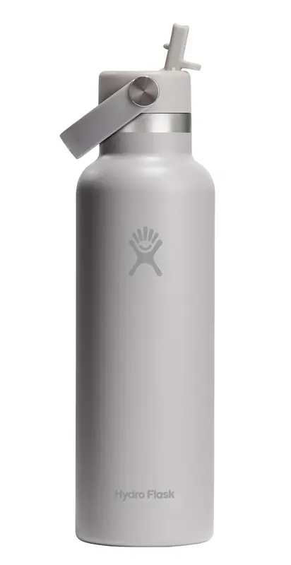 Trinkflasche Standard Flex Deckel m. Strohhalm 620ml birch