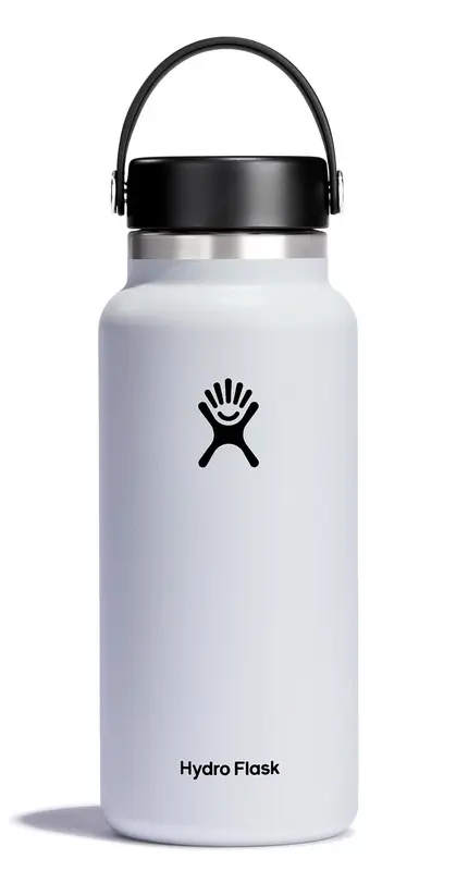 Trinkflasche Wide Flex Deckel 945ml weiss