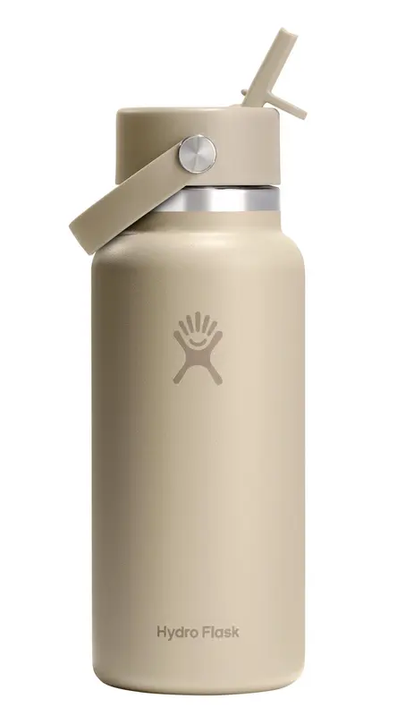 Trinkflasche Wide Flex Deckel Strohhalm 945ml oat