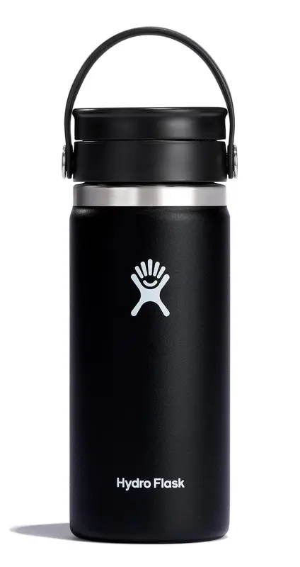 Trinkflasche Wide Flex Sip Deckel 470ml schwarz