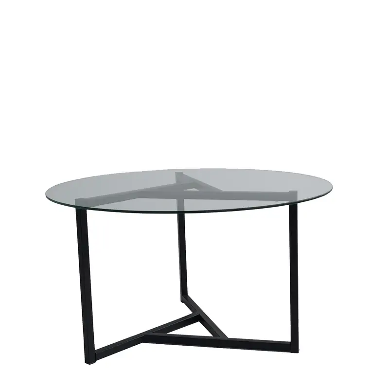 Trio sehpa / şeffaf temperli cam S402 Sofatisch - Transparent Schwarz