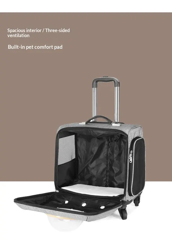 Trolley-Transportbox für Haustiere