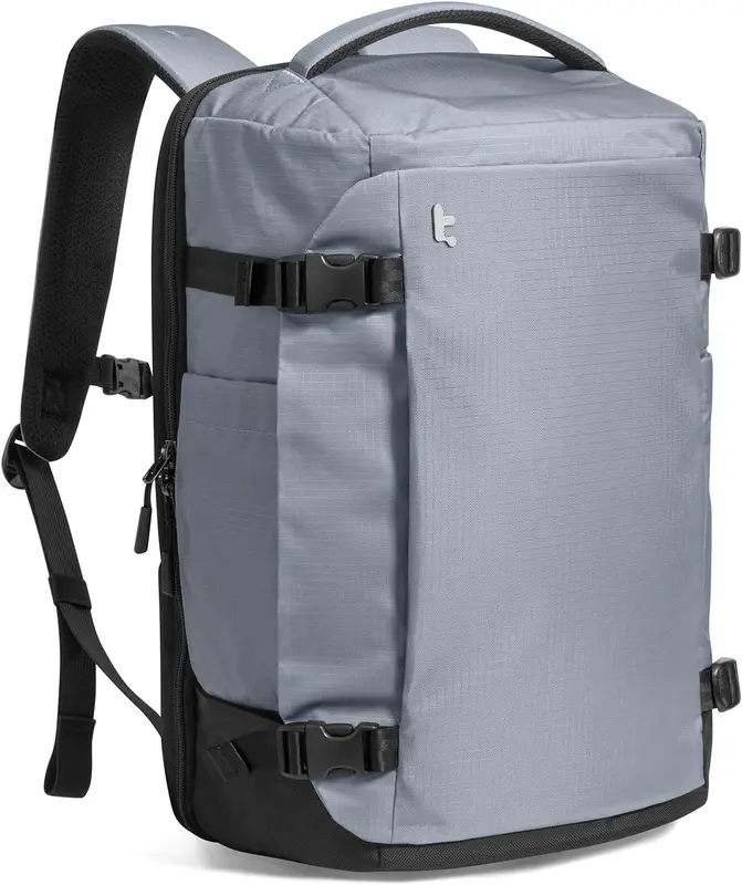 TSA-freundlicher Reiserucksack, 28 Liter Grau-ripstop